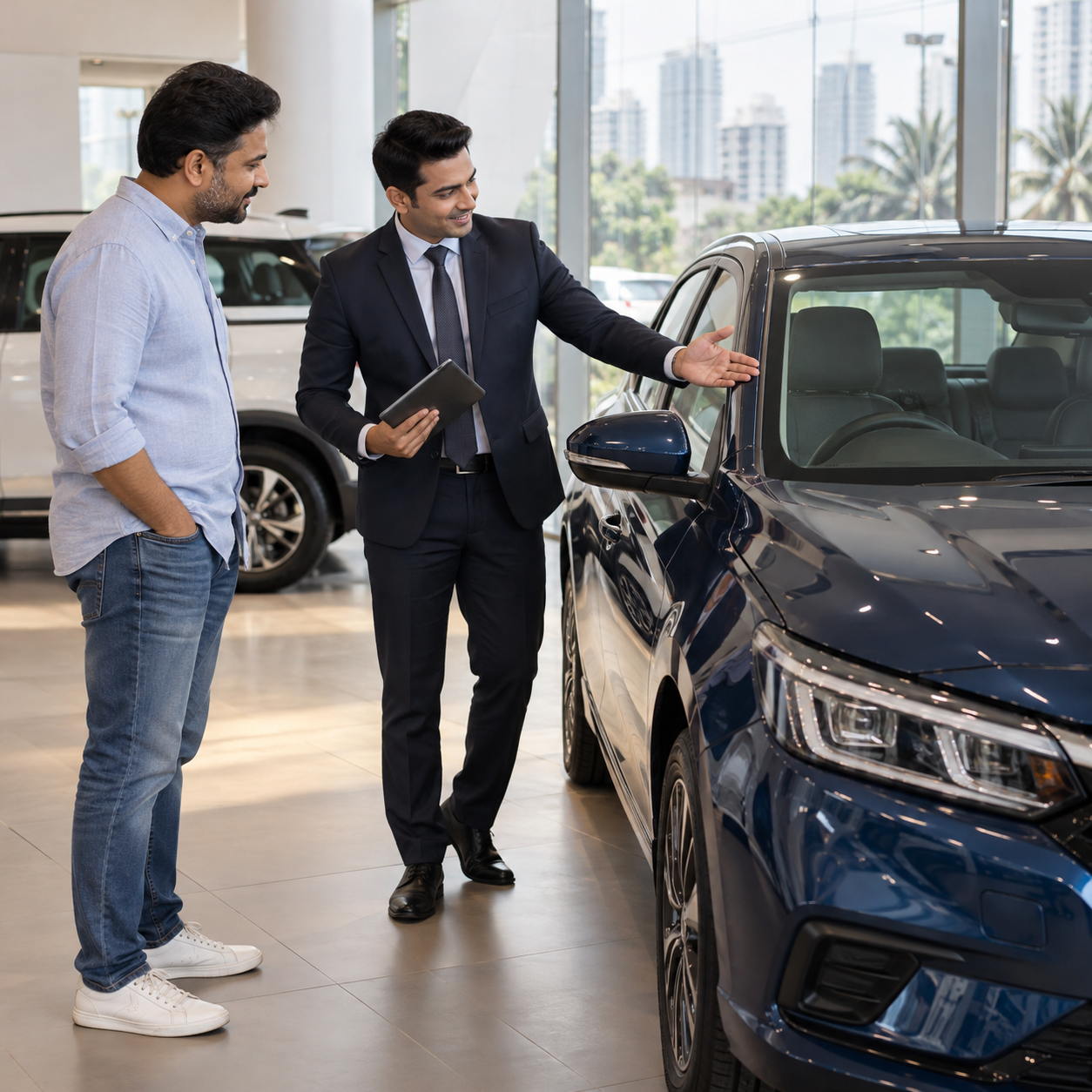 Illustrative photograph: car sales